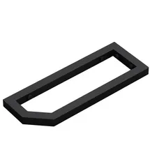 doporro - 48x2.5x15 Cm Rostfreie Edelstahl Wandkonsole Schwarz Wandhalter Wh03 Träger Regalträger Regalhalter (1 Stück)