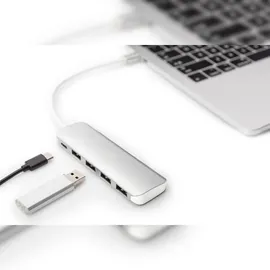 Digitus USB-C Hub 4-Port Hub USB 3.0) silber