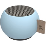 KREAFUNK aGO Mini, Bluetooth Lautsprecher, Speaker, TWS Kopplung für Stereo Sound, Voice Assistent, wasserdicht, Cloudy Blue