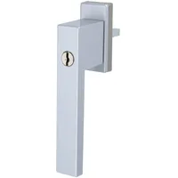 MS Beschläge Fenstergriff abschließbar mit Schlüssel Silber