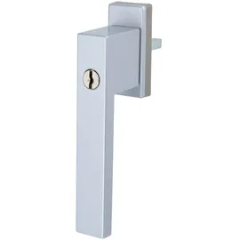 MS Beschläge Fenstergriff abschließbar mit Schlüssel Silber