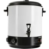 Arebos Einkochautomat 1800 Watt, weiß, Glühweinkocher, mit Zapfhahn und Timer, Metall, 28 Liter