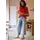 street one studio Kurzarmpullover Rot 34