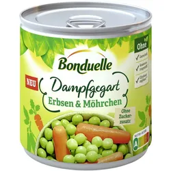 Bonduelle Erbsen mit Möhrchen dampfgegart 305G