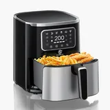 SUPERLEX XXL Heißluftfritteuse Heissluft Friteuse Fritteuse Mini Backofen 6L