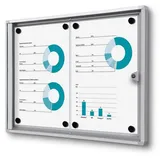 Showdown® Displays Schaukasten Economy XS B1 silber 2x DIN A4 49,1 x 2,6 x 35,0 cm, 1 St.