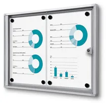 Showdown® Displays Schaukasten Economy XS B1 silber 2x DIN A4 49,1 x 2,6 x 35,0 cm, 1 St.