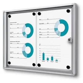 Showdown® Displays Schaukasten Economy XS B1 silber 2x DIN A4 49,1 x 2,6 x 35,0 cm, 1 St.