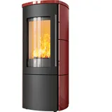 Kaminofen Hark 105 GT ECOplus RUA 6 kW - Ofenkacheln: brillant-rot - Korpus: graphit