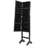 Costway Schmuckschrank mit Spiegel Schwarz