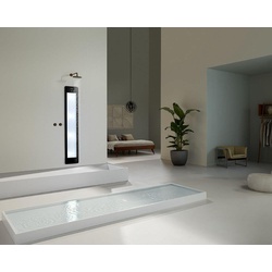 SUNSHOWER Round Infrarot optional mit UV-Licht, Größe: L, Farbe: White, Variante: PLUS, Befestigung: Installationsbox L