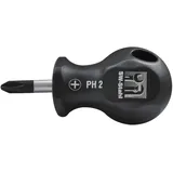 SW-Stahl 31609L Schraubendreher mit Kreuzschlitz I PH2 x 25 mm I Kreuz Schraubenzieher I Schraubendreher Werkzeug I Kreuzschraubenzieher PH extra kurz