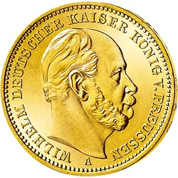 17er Set 20-Mark-Goldmünzen Kaiser Wilhelm I. komplett