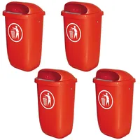 BRB-Lagertechnik BRB 4 Abfallbehälter 50 l Rot