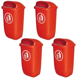 BRB-Lagertechnik BRB 4 Abfallbehälter 50 l Rot