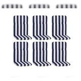beo 6er Set - Paspelauflage Hochlehner Elista weiß / blau / gestreift