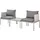Beliani Lounge-Set 3-tlg. Grau