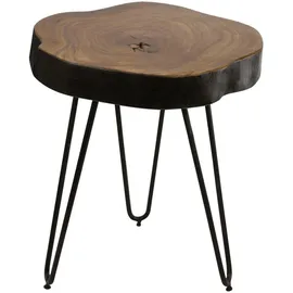 Wohnling Beistelltisch Braun Sheesham 35 x 46 cm