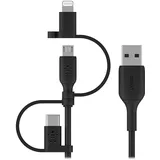 Belkin USB-C auf USB-A/Micro-USB/Lightning 1 m Schwarz