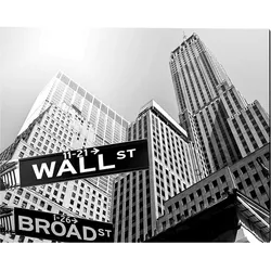ANY IMAGE Kunstdruck »Wall Street«, mehrfarbig, Alu-Dibond - bunt