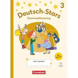 Cornelsen Verlag Deutsch-Stars - Grammatiktraining Ausgabe 2025 - 3. Schuljahr: Grammatiktraining - Übungsheft - Mit Lösungen und digitalen Medien