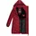 Marikoo Damen Wintermantel Warmer Steppmantel lang mit Verstellbarer Kapuze Armasa Dark Red Gr. S - S