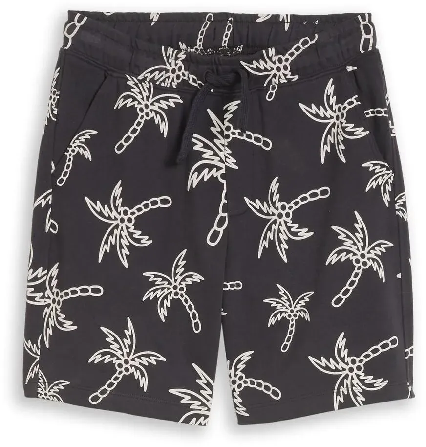 TOM TAILOR Jungen Shorts mit Muster, grau, Palmenprint, Gr. 152