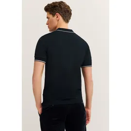 Bugatti Poloshirt »Regular Fit« angenehm weich und zeitloses Design blau