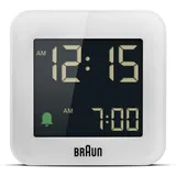 Braun BC08 Digital Reisewecker, Weiß, - BC08W.