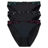 bonprix Slip 3 St. Schwarz 40/42