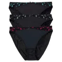 bonprix Slip 3 St. Schwarz 40/42