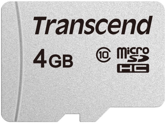 Transcend 4GB microSDHC-Karte 300S UHS-1 U1 C10 95/45MB/s