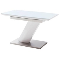 MCA Furniture Esstisch Galina Bootsform - Weiß Hochglanz