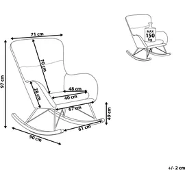 Beliani Schaukelsessel Ellan