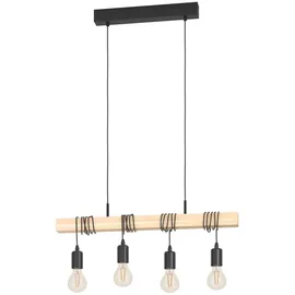 EGLO Townshend 4-flg. Ø 10,5 cm Holz schwarz