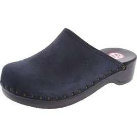 Berkemann Damen Velours-teffler Clogs, Blau, 45 1/3 EU