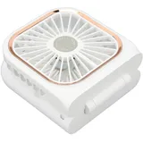 Tragbarer, Faltbarer Nackenventilator, Handyhalterung Und Multifunktionale Powerbank, Mini-falt-usb-tischventilator, Weiß