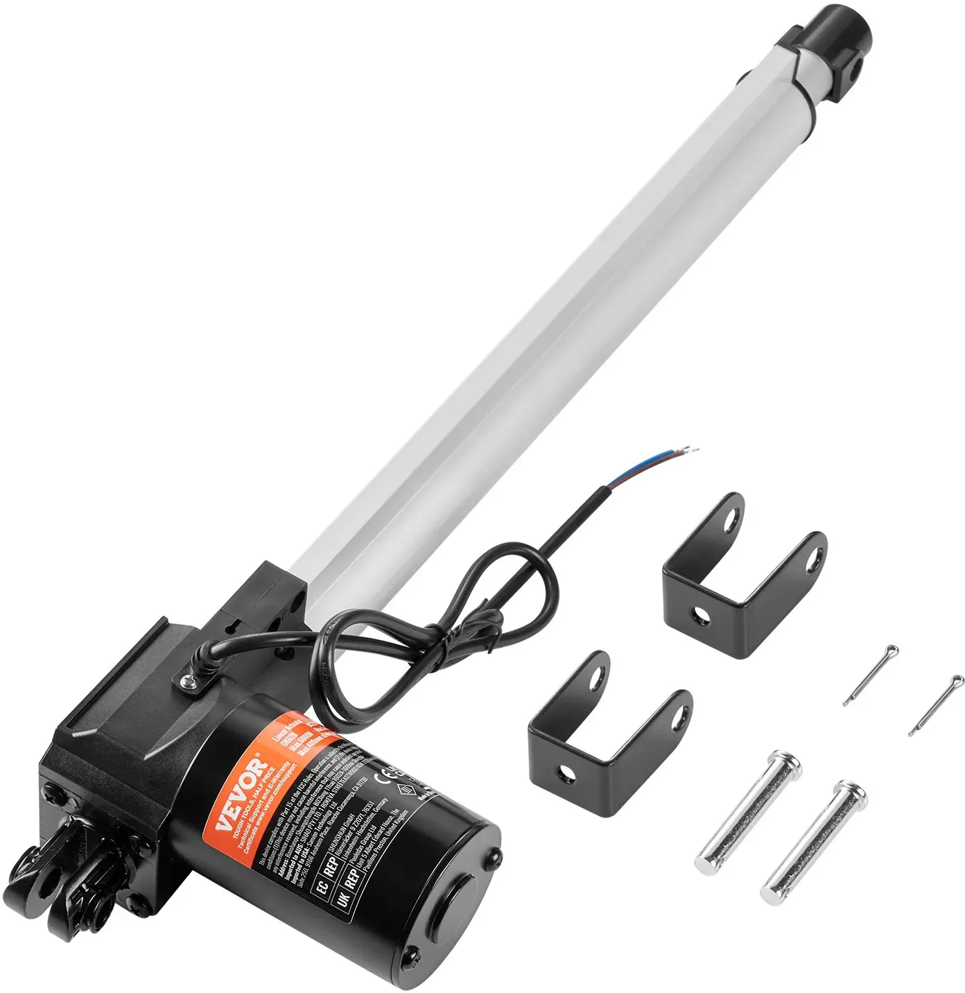 VEVOR 6000N Linear Actuator DC 12V Linearantrieb IP44 Elektrischer Linearmotor 350mm Hublänge Geräuschpegel ≤50dB Elektrische Türöffner 5mm/s Fahrgeschwindigkeit Lineartechnik Verstellantrieb