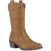 VAN HILL Cowboystiefel in Hellbraun