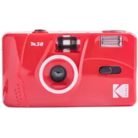 Kodak M38 Filmkamera, 35 mm, fokussierfrei, leistungsstark, integrierter Blitz, einfach zu bedienen (Flame Scarlet)