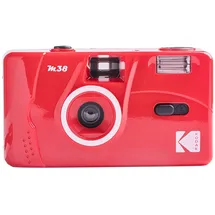 Kodak M38 Filmkamera, 35 mm, fokussierfrei, leistungsstark, integrierter Blitz, einfach zu bedienen (Flame Scarlet)