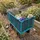 sillar Bollerwagen klappbar 350 kg blau mit Gartenhandschuhen