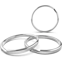 Rietlow® Schlüsselring 100er Set – Schlüsselringe mit Ø 25mm aus gehärtetem Stahl - Schlüsselanhänger Ringe – Rostfreie Schlüssel Organisation – Key ring (100-er Set) Rund