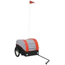 vidaXL Lastenanhänger schwarz/orange 30 kg 2018