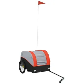 vidaXL Lastenanhänger schwarz/orange 30 kg 2018