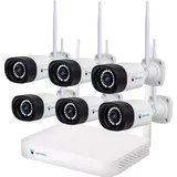 LuVision Dual WLAN Funk Video Überwachungssystem 10 Kanal Mini NVR 5MP Überwachungskamera Set Mikrofon Cloud