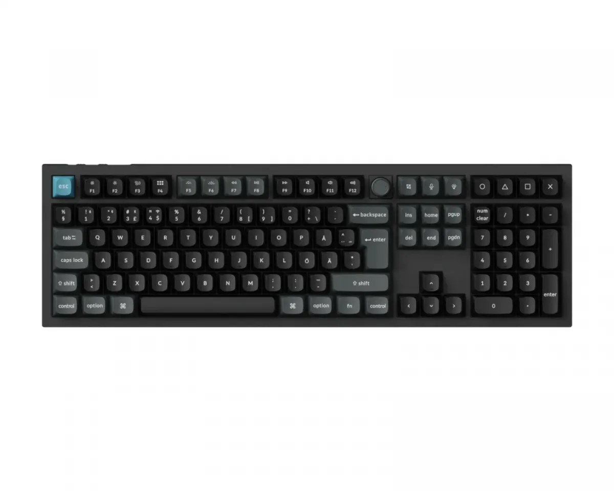 Keychron Q6 Ultra 8K Hotswap Knob ISO Kabellose Tastatur - Schwarz [Silk POM Re