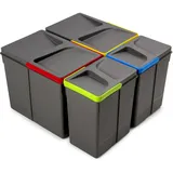 Emuca Recycle 2x15 l + 2x7 l Anthrazit