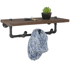 Mendler Garderobenpaneel HWC-C45 Braun