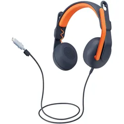 Logitech Zone Learn On-Ear Wired Headset for Learners, USB-A